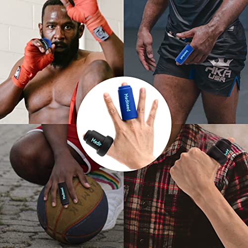 Medineed 2PCS Finger Gel Ice Pack Sleeves, Cold Therapy for Injuries, Black - color: Black
