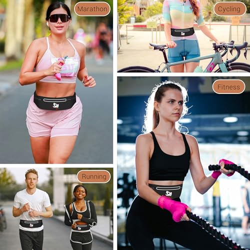 Horror Skull Rose Slim Running Belts for Men Women Reaper Grim Fanny Packs - color: Skull Rose