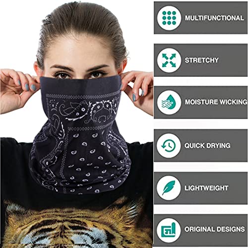 Face Mask Multi Bandana Neck Gaiter Seamless Magic Headband Outdoor Face Scarf for Dust Wind and UV Resistance - color: No9