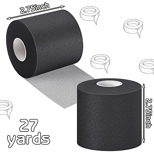 Nuanchu Pre Wrap Athletic Tape 12 Rolls x 30 Yards Prewrap, Black - color: Black