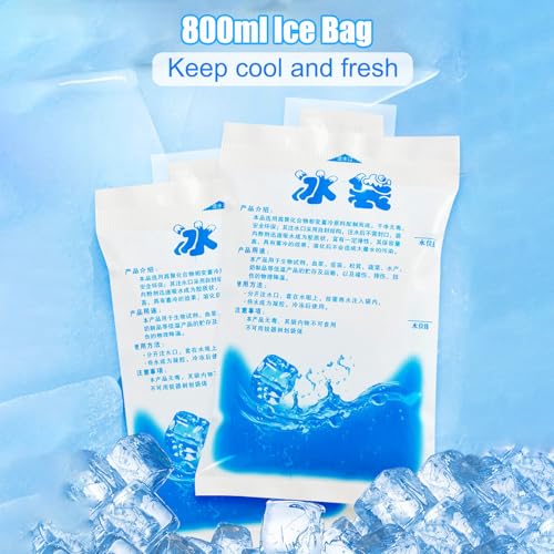 Reusable Ice Pack 800ml 14x25 cm / 5.5x9.8 in Freezer Ice Bag