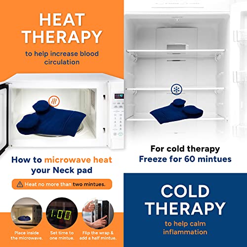 SunnyBay Weighted Heating Pad, Shoulder and Upper Back Wrap, Large, Navy - size: Large (Pack of 1)