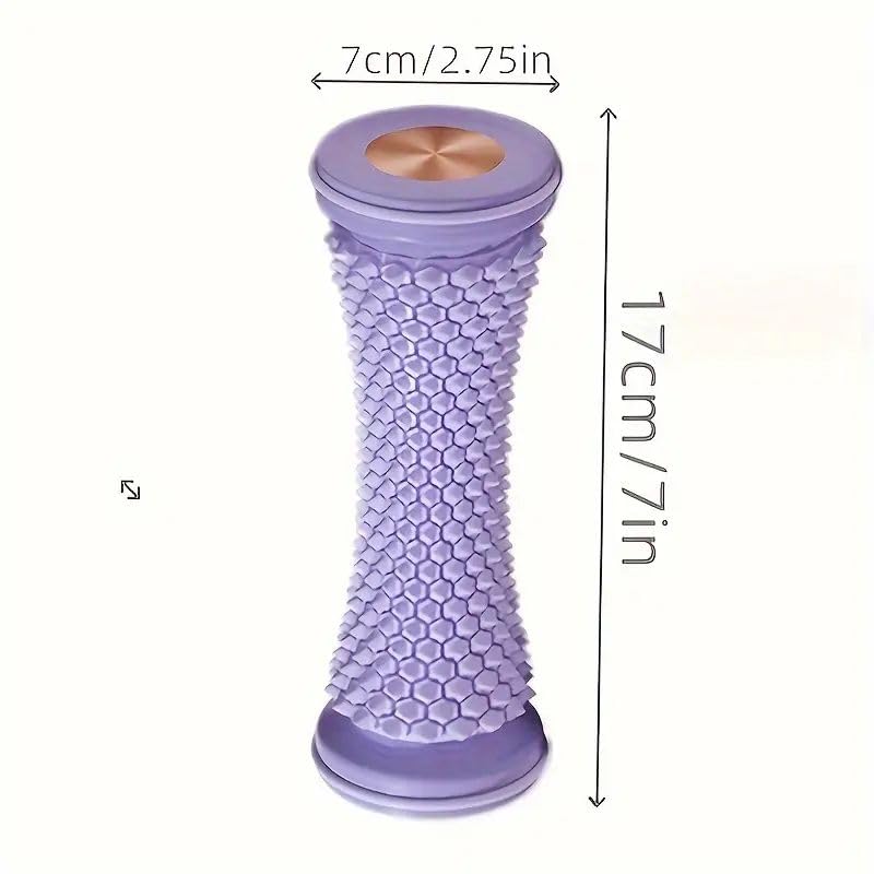 Portable Foot Massager Roller - Deep Tissue Muscle Massage for Plantar Fasciitis Relief, Heel & Arch Pain - Reflexology Therapy Tool for Men & Women (Purple) - color: Purple