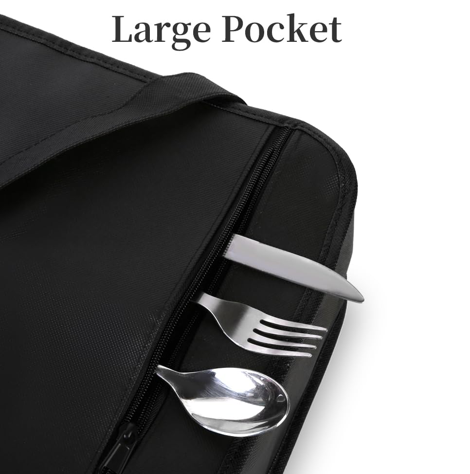 Bodaon Insulated Casserole Carrier Bag for Hot or Cold Food Transport Black - color: Black