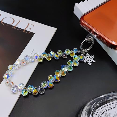 C.J.M.K Beaded Phone Wristband, Lanyard Chain - color: 08-rainbow