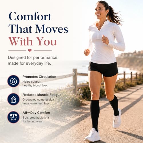 COOLOVER Copper Compression Socks for Women and Men(6 Pairs)-Best Support for Running, Athletic, Travel - color: 02 Black/Navy/Gray/White/Red/Pink, size: Small-Medium