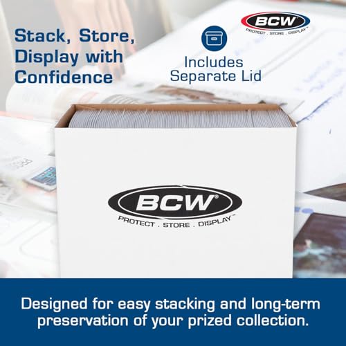 BCW Magazine/Document Storage Box 1-Pack | Durable Cardboard Filing Box - style: Single