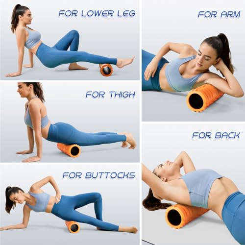 Krightlink Foam Roller for Deep Tissue Muscle Massage High Density 18" - size: 18 Inch