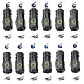 UNROEVS 12 Packs Mini Flashlights Bulk 2550 Lumens with Magnetic Base - size: G