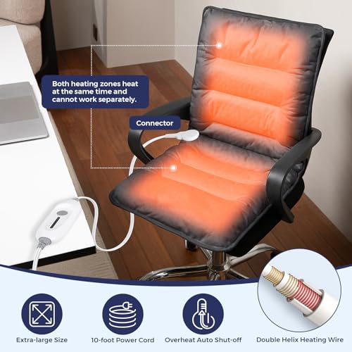 Heated Seat Pad for Office Chair, Dark