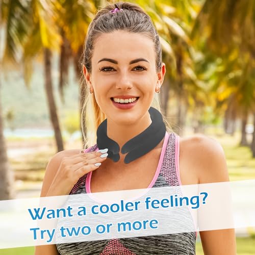 Neck CoolingTube with Insulated Bag, Reusable Ice Coolers Wearable Cooling Products, Neck Ice Coolers for HotWeather (Black) - color: Black