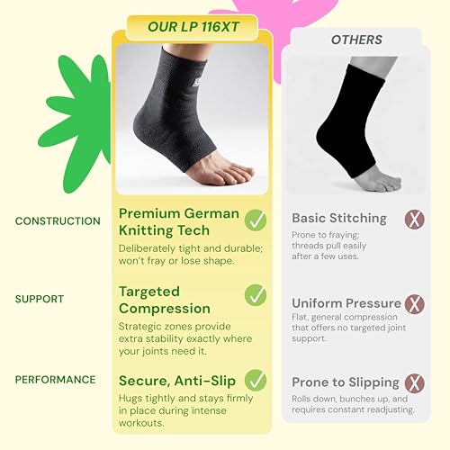 LP 116XT Target Compression Ankle Brace Sleeve for Men & Women - color: Yellow, size: Large