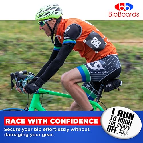 BibBoards bibSNAPS Race Bib Clips, I Run to Burn, 4 Pack - color: I Run To Burn