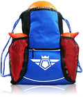 Soccerware Soccer Bag Backpack - Youth & Kids, Organize Sports Gym Equipment - Boys Girls - color: Blue
