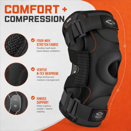 Shock Doctor Knee Brace for Men Hinged Knee Brace for Women, Knee Support - size: X-Large