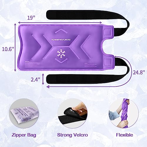 KingPavonini XXL Knee Ice Pack Wrap Around Entire Knee, 1 Pack, Purple - style: Purple
