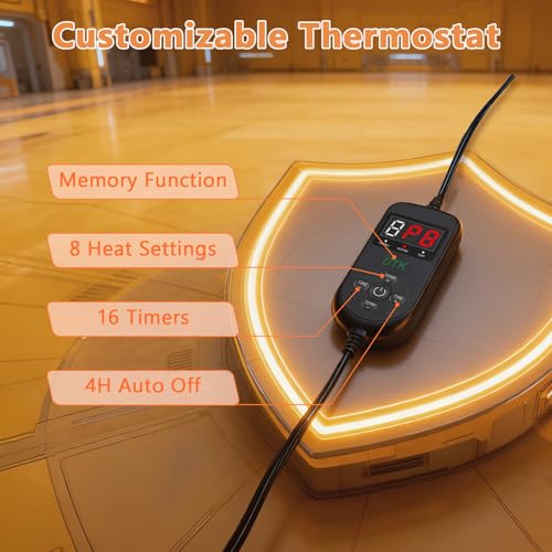 UTK Far Infrared Heating Pad for Back Pain and Period Cramps, 30s Fast Heat