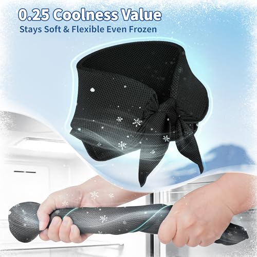 Widened Cooling Neck Wraps Long Lasting Neck Ice Pack Wrap - color: Black