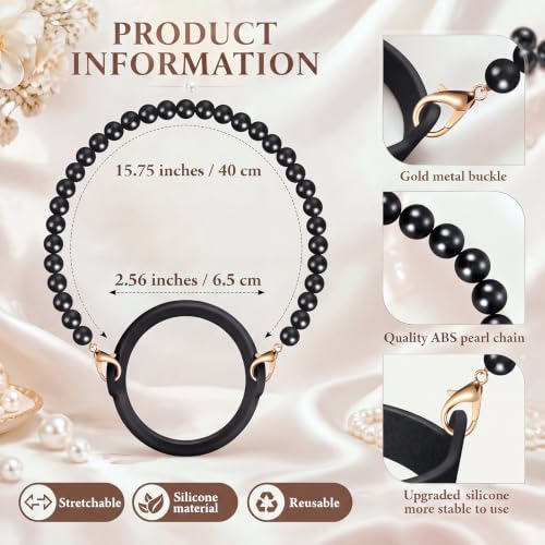 Silifine Silicone Water Bottle Holder Sling with Pearl Strap, Dark Pearl - color: Dark Pearl
