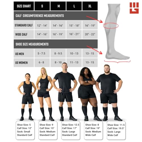 MudGear Graduated Compression Socks, Durable, Sweat-Resistant OCR Performance Socks with Cushioned Footbed, Made in USA - color: Blue Line, size: Medium