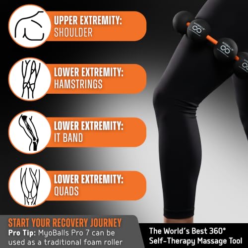PRIMEKINETIX MyoBalls Massage Therapy Balls - 360° Relief for Plantar Fasciitis, Shin Splints, Tight Calves & IT Band - Deep Tissue Trigger Point Tool for Athletes & Active Lifestyles - 7 Ball Set - size: MyoBalls Pro 7