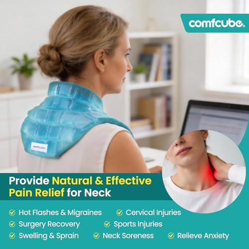 Neck Ice Pack Wrap for Cervical Pain, 2 Hours Long Lasting Cold - style: Neck