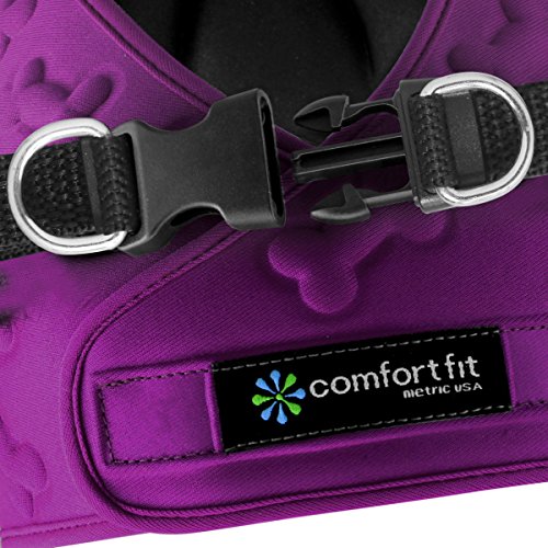 Comfort Fit Dog Harness, Soft Padded, Easy Step-in Vest - Purple, XS - color: Purple, size: XS (Chest 11" - 13")