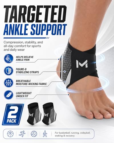 2-Pack Ankle Brace Pro Lace up Anklepro Support Women Men Bidirectional Motion Softball Ankles Sports Sock with Straps Lightweight Basketball Elastic Ankle Stabilizer for Sprained Injured Foot (Gray) - color: Gray