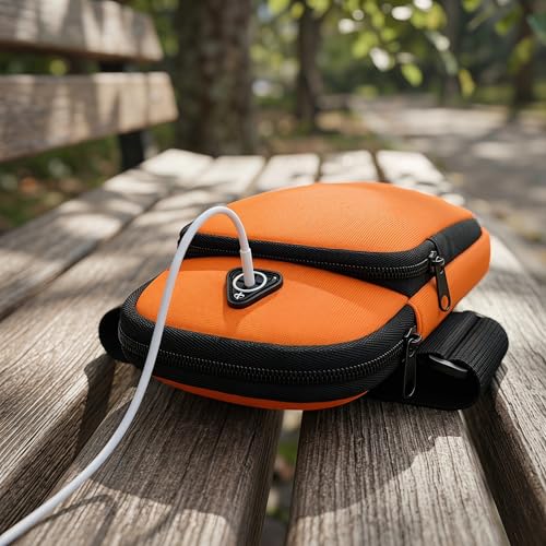 Cell Phone Holder Arm Bag for Running Mountaineering Footing Cycling Gym Sports Lightweight Double Layer Large Capacity Wrist Bag with Headphone Cable Hole (Black)