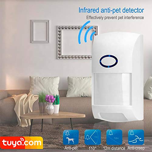 Smart WiFi Motion Sensor: PIR Motion Detector, App Alerts, No Hub Required