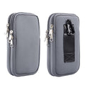 Dual Layer Universal Neoprene Cell Phone Sleeve, Zip Wallet Belt Loop Holster for iPhone 17 16 15 14 13 12 11 Pro Max Samsung Galaxy A17 16 S26 Ultra Google Pixel 10 Pro XL OnePlus 15 (Gray) - color: Gray