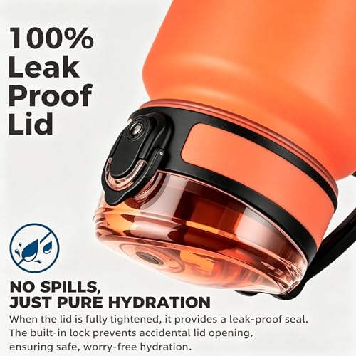 32oz Clear Tritan Water Bottle with Chug Lid - color: Red