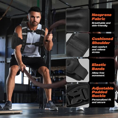 KTINNEAD Weighted Vest for Women Men, 8lb/12lb/16lb/20lb Weighted Running Vest with Reflective Stripe, Detachable Phone Pouch for Workout, Walking, Strength Training, Weight Loss, Fitness, Jogging - size: 20LB