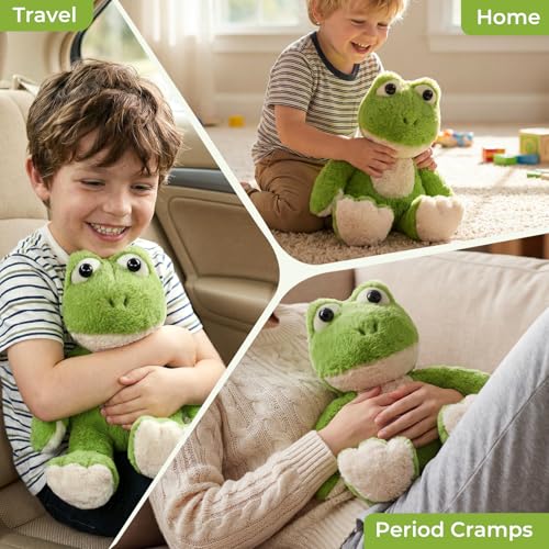 Microwavable Frog Stuffed Animals, Heatable & Coolable Plush Toys - style: C-Frog