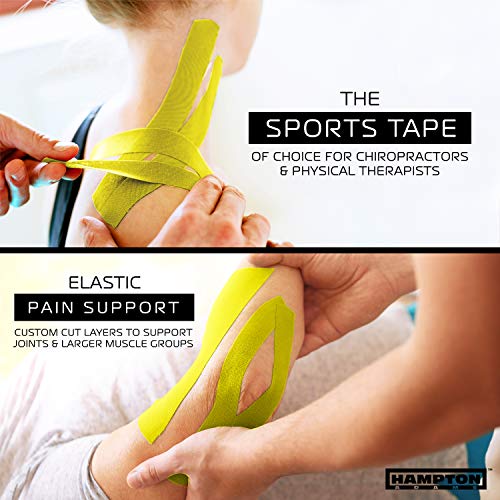 Hampton Adams Kinesiology Tape, Uncut Roll, Waterproof Muscle Support - color: Yellow, size: 2in x 135ft (1 Roll)