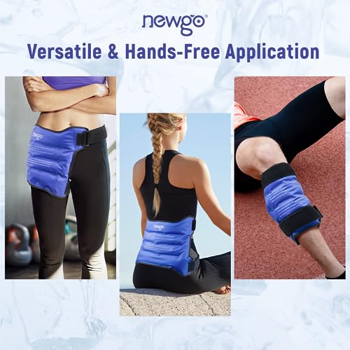 NEWGO Bundle of Knee Ice Pack and Hip Ice Pack Blue