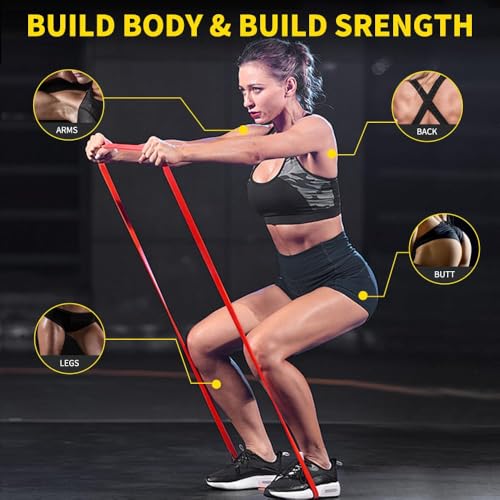 ROSAPOAR Resistance Band Pull up Band Fitness Exercise Bands Natural Latex for Workout Body Stretch Powerlifting Band Fitness Sport Training at Home/The Gym - color: dark green