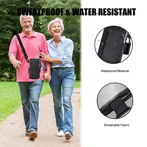 Phone Holder for Running Armband Cell Phone Purse Crossbody for Women Men Kids,iPhone 17 16 16e 15 14 13 12 11 Pro Max Xs Xr X Plus Air SE Mini Galaxy Ultra Edge S26 S25 S24 Note Bag Arm Band - color: 01-Black with Crossbody Strap&Hook