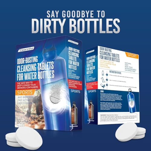 CleanHike Water Bottle Cleaning Tablets for Tumblers, 36 Ct, No Scrub - size: 36 Count (Pack of 1)