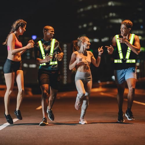 PATIKIL Reflective Safety Vest, Hi-Vis Safety Vests, Adjustable High Visibility Reflective Strips for Outdoor Jogging - color: White