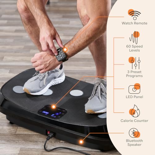 Lifepro Rumblex 4D Vibration Plate Exercise Machine with 7 Training Modes - color: Black, size: Standard