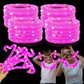 12-24 PCS Pink Glow Sticks Halloween Party Favors Toys for Kids Adults - style: Pink