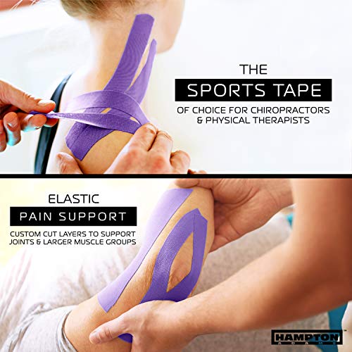 Hampton Adams Kinesiology Tape, Uncut Roll, Waterproof Muscle Support - color: Purple, size: 2in x 135ft (1 Roll)