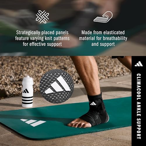 adidas Aeroready Ergonomic Compression Sleeve for Ankle, Elbow or Knee - size: Medium, style: Ankle Support