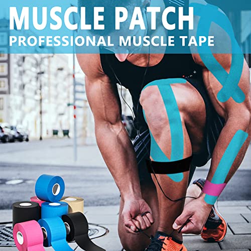 SOON GO Kinesiology Tape, 2 ih x 16.4 ft Uncut Athletic Tape, Waterproof Breathable Latex-Free, Muscle Recovery & Joint Support, Pink (1/2/5 Rolls) - color: Pink, size: 1 Count (Pack of 1)