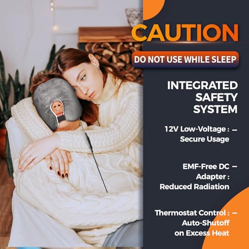 Electric Sinus Pillow for Sinus, Dry Eyes, Tension Headaches Relief with 3 Heat & 5 Timer Settings, Moist Heat Ex-Large Warm Compress Face Heating Pad for Sleep Aid and Pressure Relief