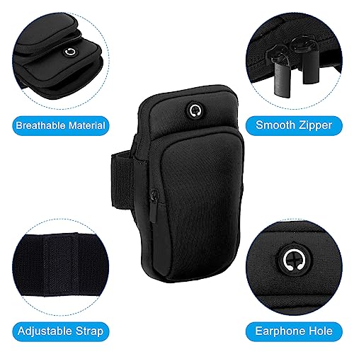 PATIKIL Phone Arm Band for Running, Running Phone Carrier Armband Cell Phone Holder for Runners Black - color: Black