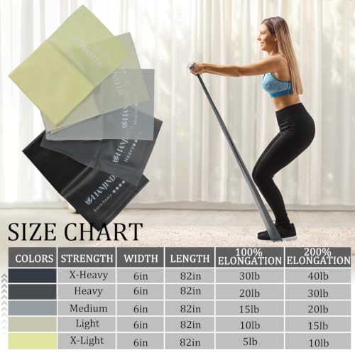 Resistance Bands for Working Out, Physical Therapy, Exercise, Pilates, Yoga - color: Classic Collection