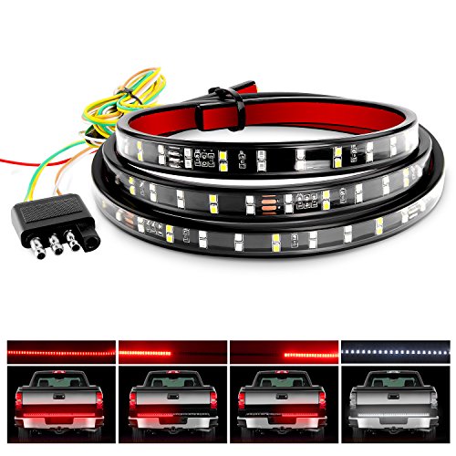 Nilight 60 Inch Truck Tailgate Light Bar Double Row 264 LEDs - color: Tailgate Red White