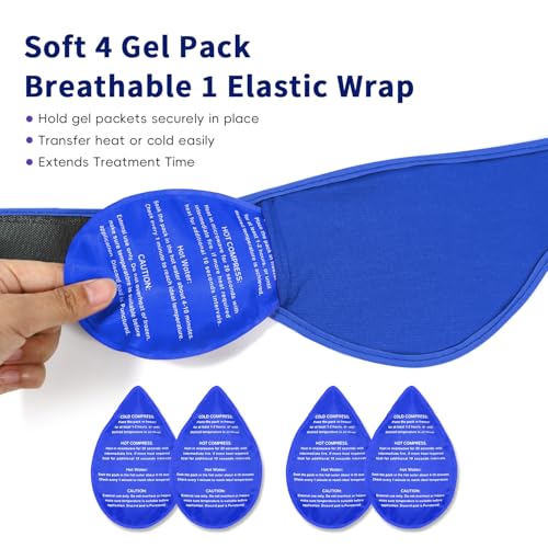 Wisdom Teeth Ice Pack Head Wrap for Pain Relief - Cold Hot Therapy for Face - color: Blue